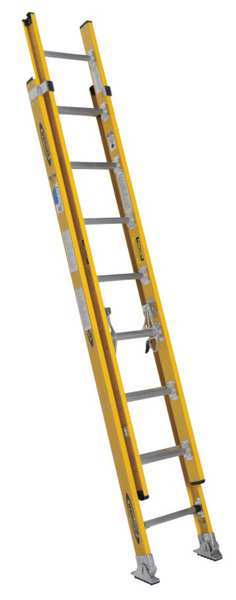 Fiberglass Extension Ladder, 375 lb Load Capacity