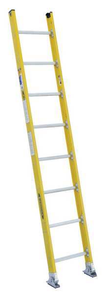 8 ft. Straight Ladder, Fiberglass, 8 Steps