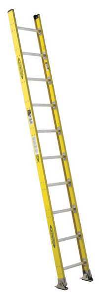 10 ft. Straight Ladder, Fiberglass, 10 Steps