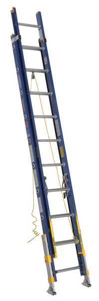 Fiberglass Extension Ladder, 300 lb Load Capacity