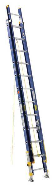 Fiberglass Extension Ladder, 300 lb Load Capacity