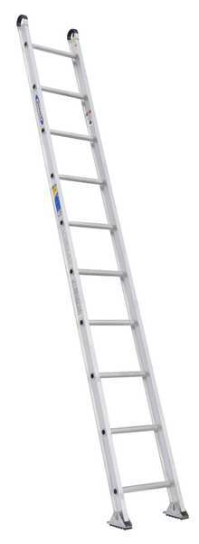 10 ft. Straight Ladder, Aluminum, 10 Steps