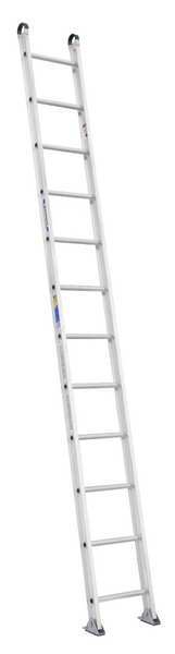 Straight Ladder, Aluminum, 375 lb Load Capacity