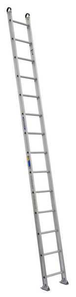 Straight Ladder, Aluminum, 375 lb Load Capacity