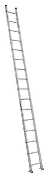 Straight Ladder, Aluminum, 375 lb Load Capacity