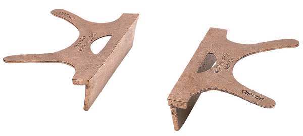 Replacement Vise Jaw, Copper, 3-1/2 in, Pr