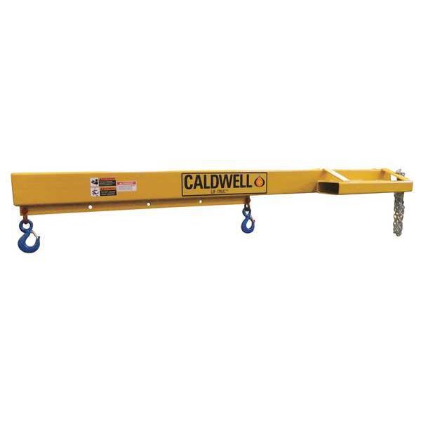 Forklift Boom, 8 ft, 4000 Lb, Fixed Hooks