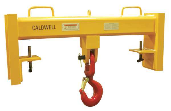 Forklift Beam, Swivel Hook, Cap 15,000 lb