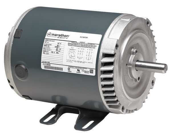 3-Phase General Purpose Motor, 7 1/2 HP, 184TC Frame, 230/460V AC Voltage, 3,490 Nameplate RPM
