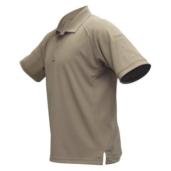 Mens Tactical Polo, Tan, Short Sleeve, XS