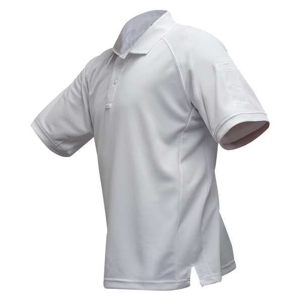 Mens Tactical Polo, White, Shrt Sleeve, 3XL