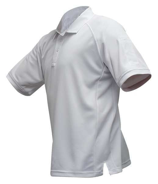Mens Tactical Polo, White, Short Sleeve, XL