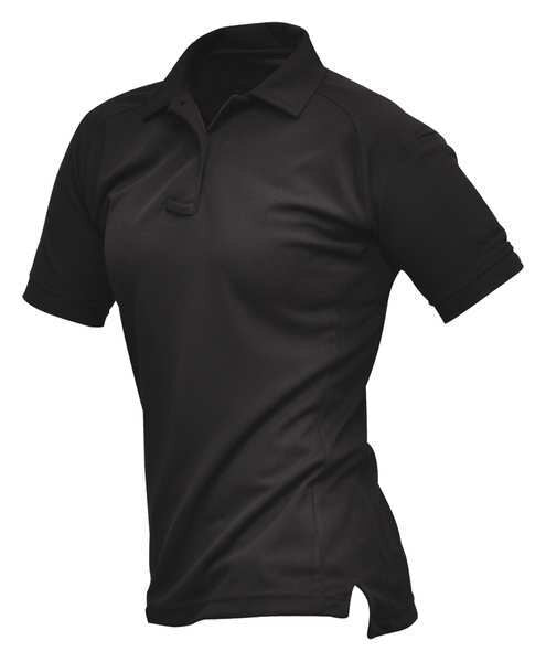 Womens Tactical Polo, Blck, Shrt Sleeve, XL