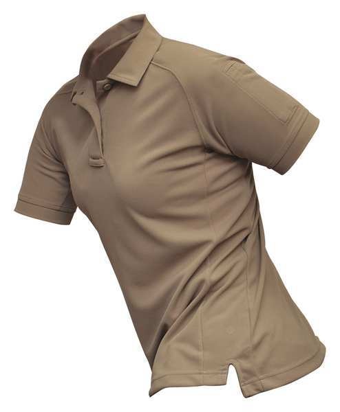Womens Tactical Polo, Tan, Short Sleeve, XS