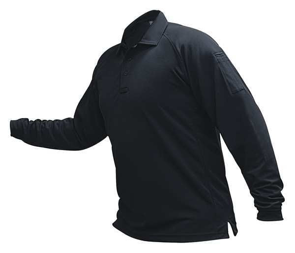 Mens Tactical Polo, Navy, Long Sleeve, 2XL