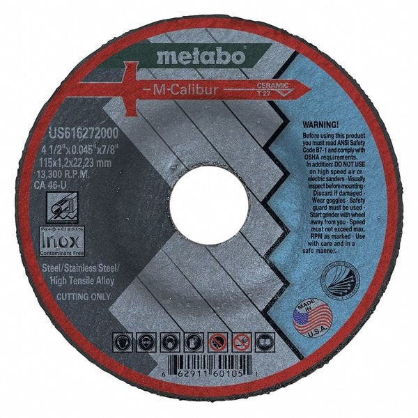 Cutting Wheel, T27, CA46U, 4.5