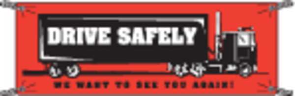 Safety Banner, 3-1/2 x 10 ft., Vinyl