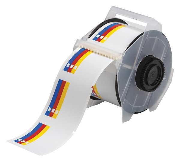 Thermal Transfer Label, Red/Blue/Yellow/White, Labels/Roll: 365