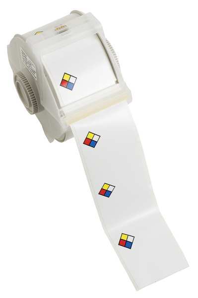 Thermal Transfer Label, Red/Blue/Yellow/White, Labels/Roll: 365
