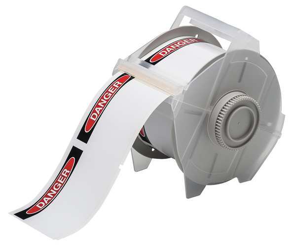 Thermal Transfer Label, Red/White/Black, Labels/Roll: 270