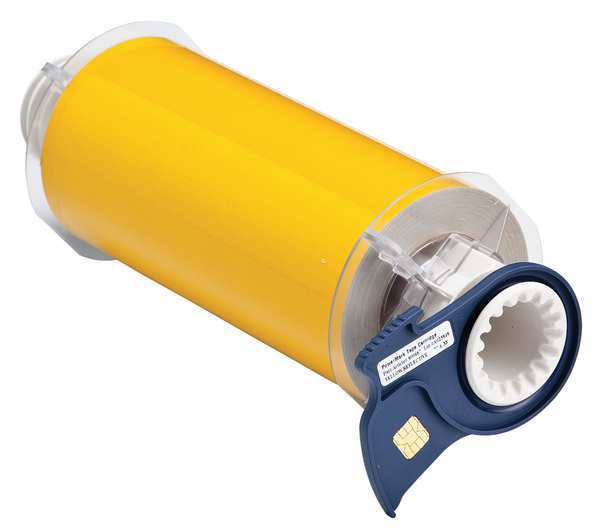 Thermal Transfer Label, Yellow Reflective, Labels/Roll: Continuous