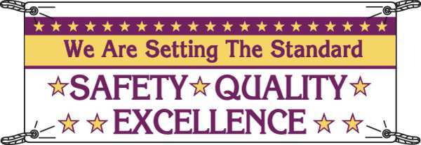 Safety Banner, 3-1/2 x 10 ft., Vinyl