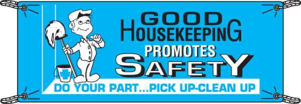 Safety Banner, 3 x 5 ft., Vinyl