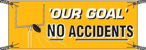 Safety Banner, 3-1/2 x 10 ft., Vinyl