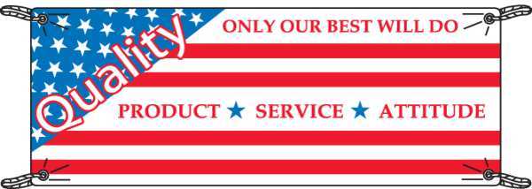 Safety Banner, 3-1/2 x 10 ft., Vinyl