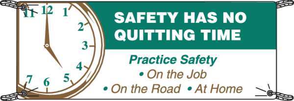 Safety Banner, 3 x 5 ft., Vinyl
