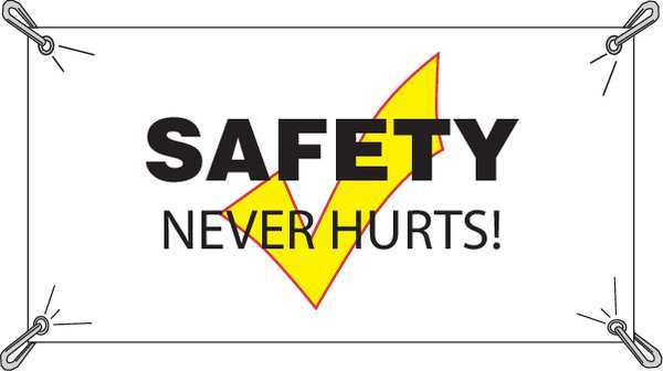 Safety Banner, 3-1/2 x 10 ft., Vinyl