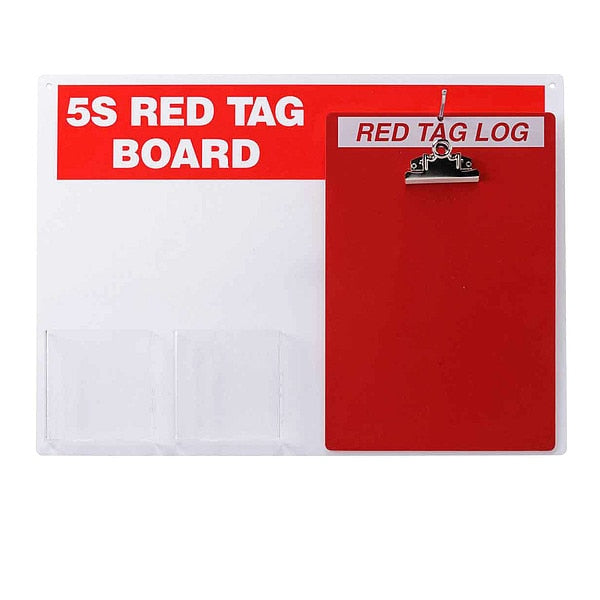Red Tag Station With Clipboard, Unfilled