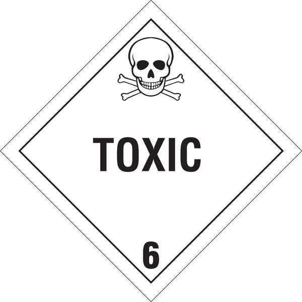 Vehicle Placard, Toxic 6, Black/White