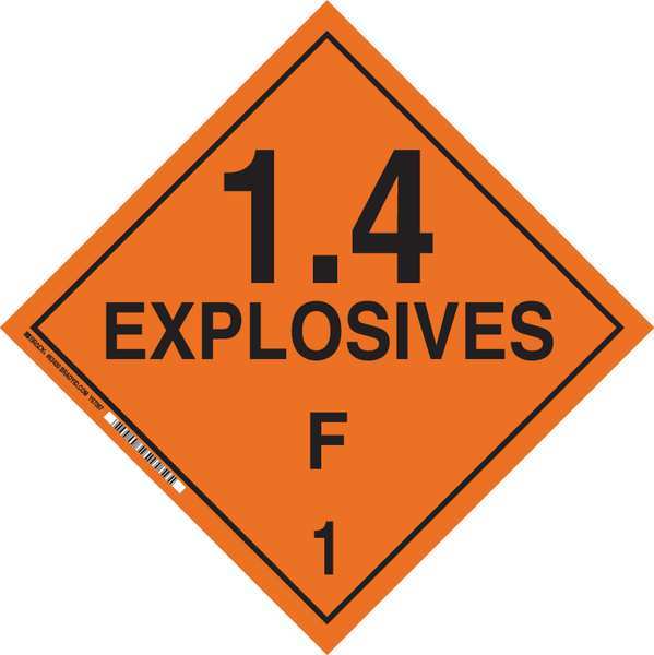DOT Container Placard, 10-3/4
