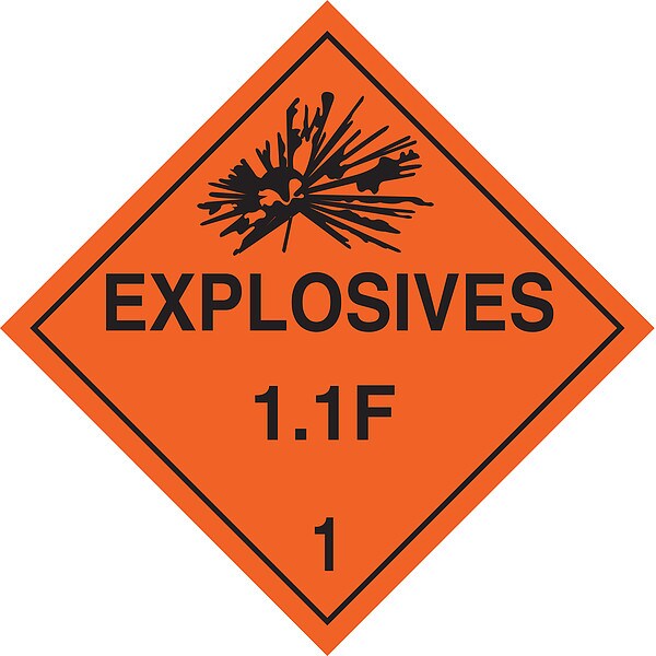 DOT Container Placard, 10-3/4