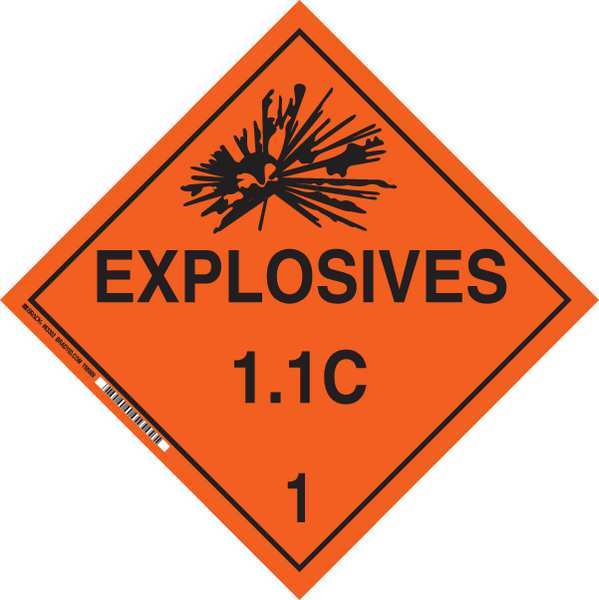 DOT Container Placard, 10-3/4