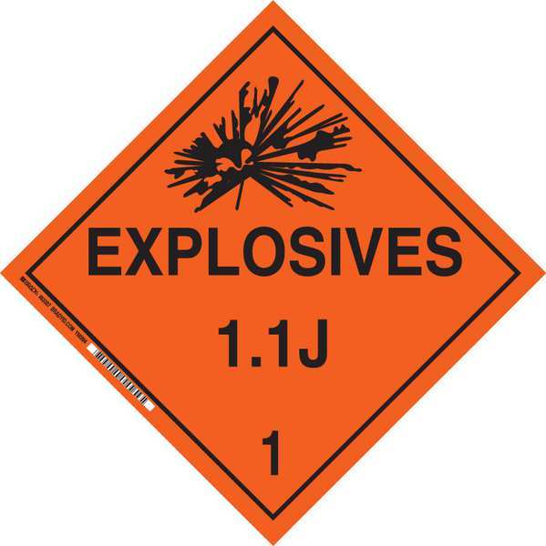 DOT Container Placard, 10-3/4