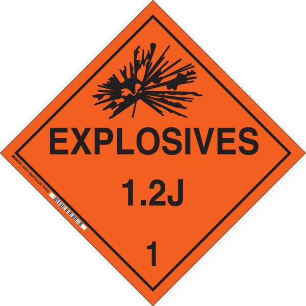 DOT Container Placard, 10-3/4
