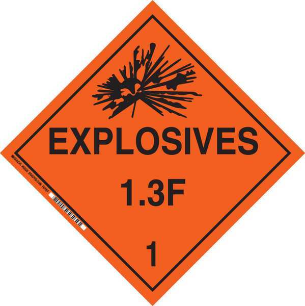 DOT Container Placard, 10-3/4