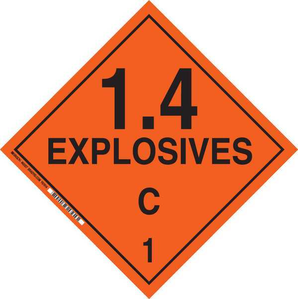 DOT Container Placard, 10-3/4