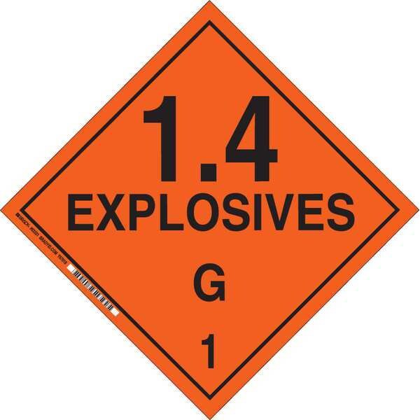 DOT Container Placard, 10-3/4