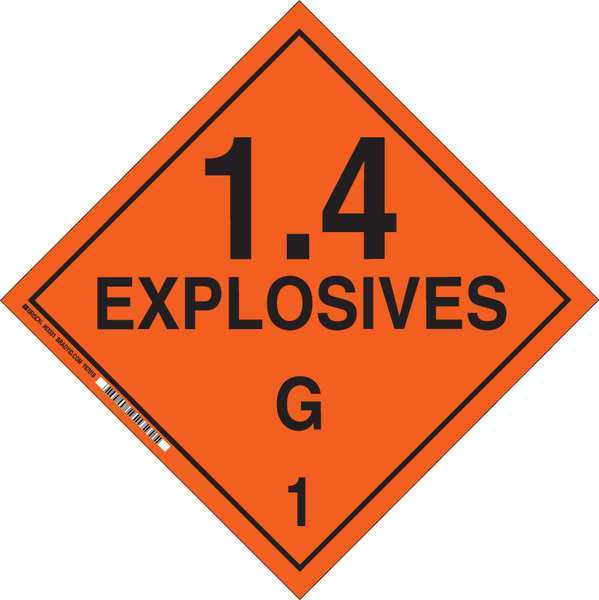DOT Container Placard, 10-3/4