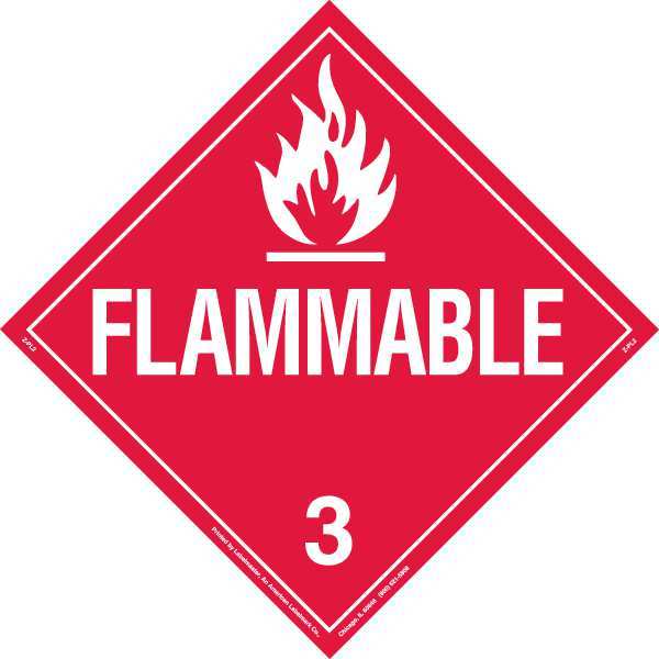 DOT Container Placard, 10-3/4