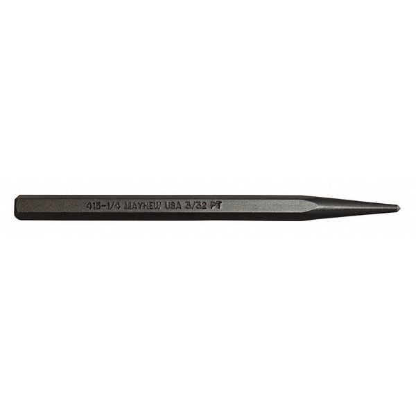 Center Punch, 4 in. L, Steel, Black Oxide