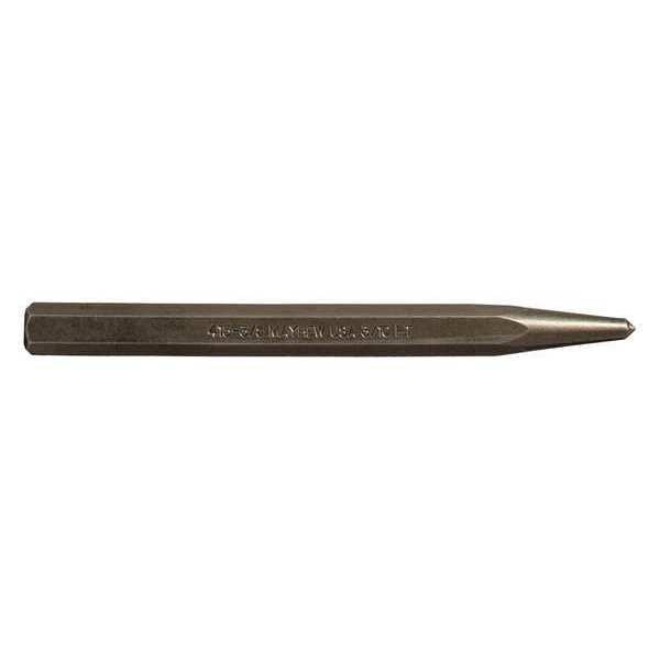 Center Punch, 5 in. L, Steel, Shot Blast