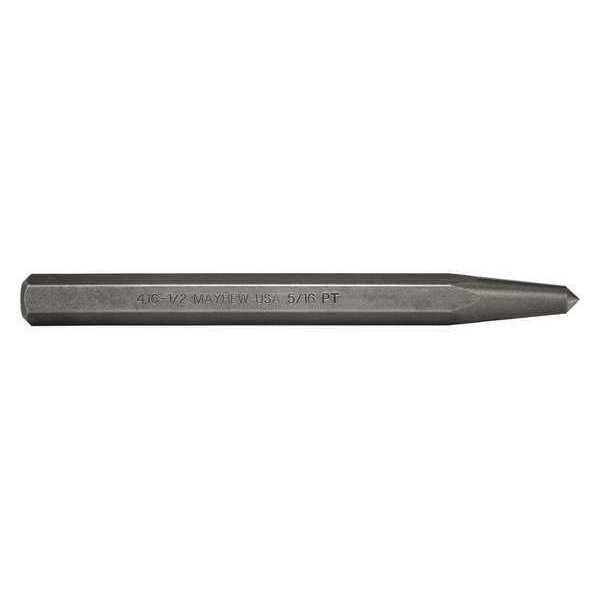 Center Punch, 6 in. L, Steel, Shot Blast