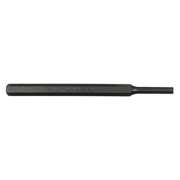 Pin Punch, 5-3/4in L, 1/4in Tip, Steel, BO