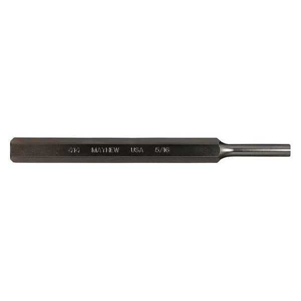 Pin Punch, 6in L, 5/16in Tip, Steel