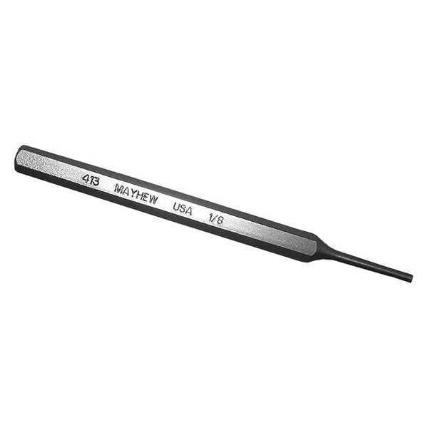 Pin Punch, 4-3/4in L, 1/8in Tip, Steel