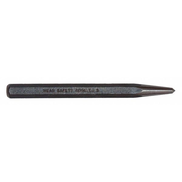 Prick Punch, 5in L, 3/8in Tip, Steel, BO